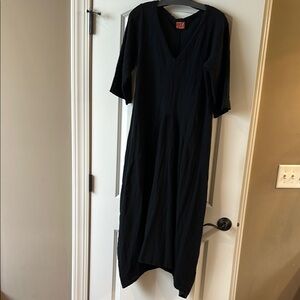 Elegant Black V-Neck Dress